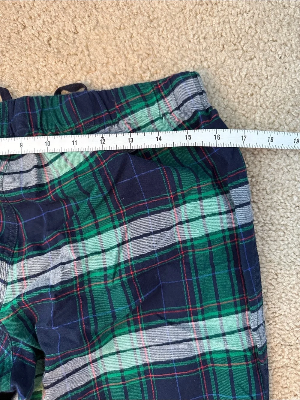 J. Crew Men’s Navy & Green Plaid Lounge pants small